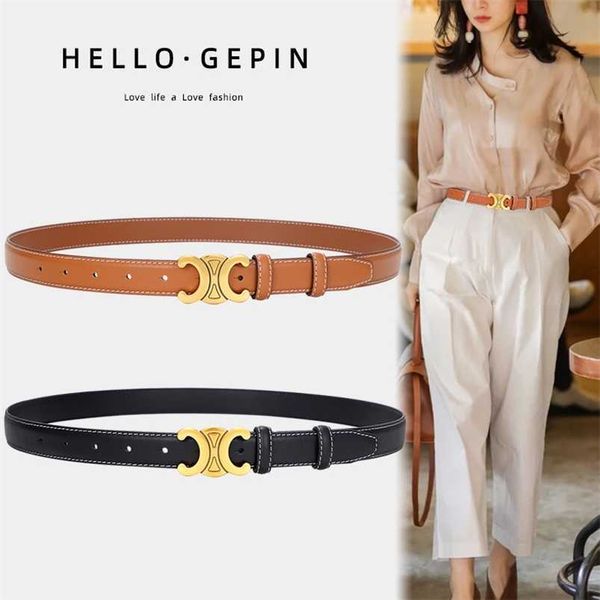 

triomphe belts belt arc belt womens jeans with versatile decoration suit skirt brown fashion trend ebwp, Black;brown