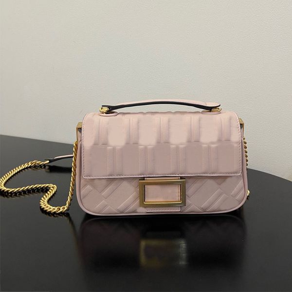

baguette bag chain crossbody bags soft sheepskin leather handbag hand purse 3d texture motif letter magnetic clasp sliding-chain shoulder st