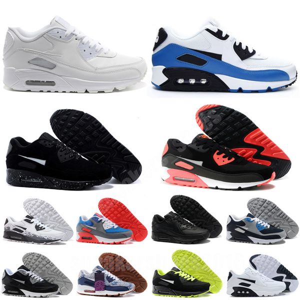 

original 90s running shoes mens womens triple black white flyleather infrared laser blue obsidian orange camo unc batman trainers sneakers