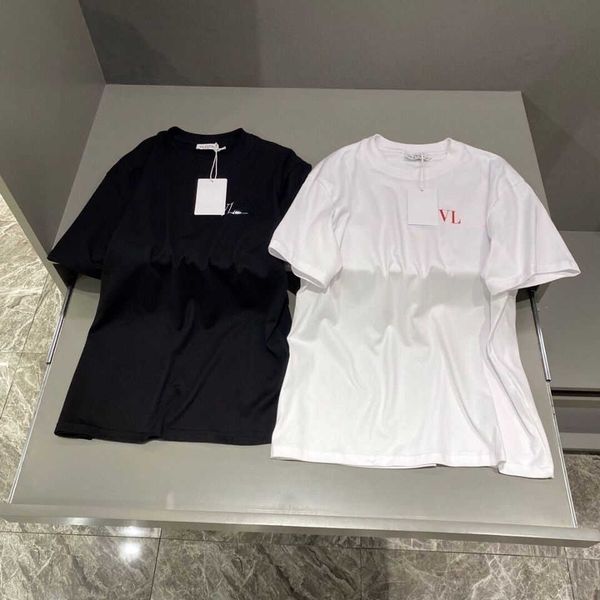 

summer short sleeved t shirt designer t shirt loose sweatshirt vl 3d printed pattern tee mens womens cotton pullover trend oversize t-shirt, White;black
