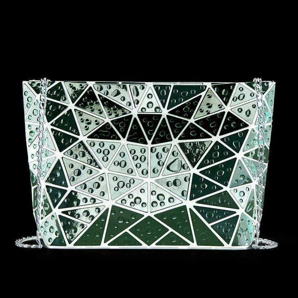 

fashion chain bag purses designer woman handbag laser folded pu leather famous designers geometric shoulder bag for womens raindrop tote bag