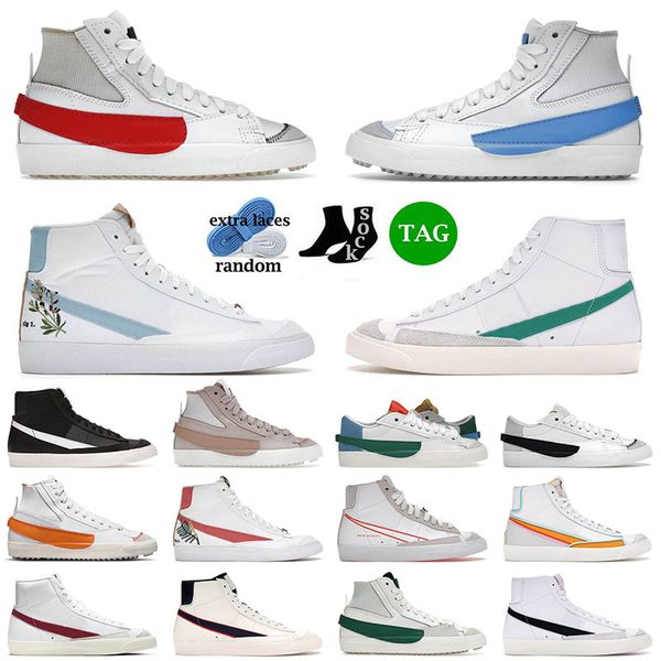

blazers 2023 mid 77 low jumbo running shoes vintage white habanero red lucid green for men women indigo arctic punch athletic trainers
