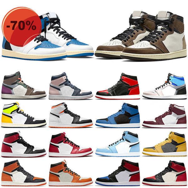 

dress shoes 2023 new jumpman 1 1s basketball shoes mens womens casual sneakers dark mocha university blue bordeaux bred patent chicago bred, Black
