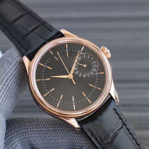 

watches mens 39mm automatic mechanical watch black cellini ceramic sapphire wristwatches super luminous montre de luxe, Slivery;golden