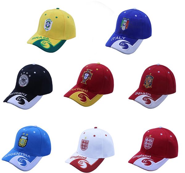 

2022 national team snapbacks baseball caps popular kind of collectable football fan cap hats mexico argentina brazil spain japan cheerleadin, Black;white