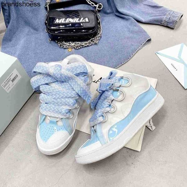 

lanvins langfan color three generation skates thick sole casual sports couple new forrest gump shoes lace up shoes