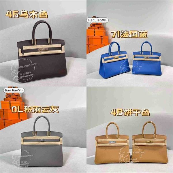 

designers handbags herme birkin designer bags bag bk30 rain cloud grey french blue ebony biscuit sage green togo leather handmade handbag la