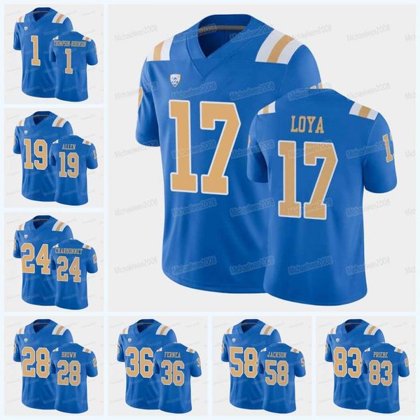 

ncaa 2021 ucla football bruins blue jersey mo osling iii logan loya zach charbonnet brittain brown jon gaines ii paul grattan ethan fernea, Black