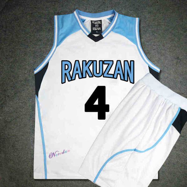 

anime costumes anime kuroko no basket rakuzan schooluniform no 4 akashi seijuro basketball jersey sportswear tshirt cosplay cold j220915, Black