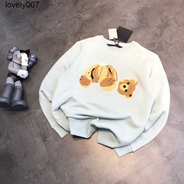 

men's hoodies designer sweatshirts embroidered palms men women loose leisure versatile reducing pullover round neck sweater, Black