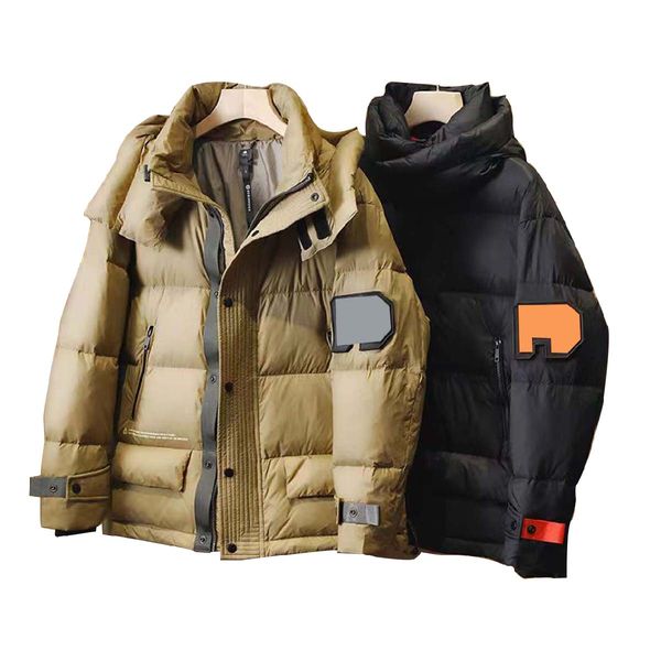 

jackets parkas designer classic winter down men women down fashion hip hop cap pattern print coats outdoor warm casual coat, Black