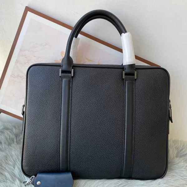 

evening bags new men shoulder briefcase black leather designer handbag business lapbag messenger bags with nameplates totes men's lugga