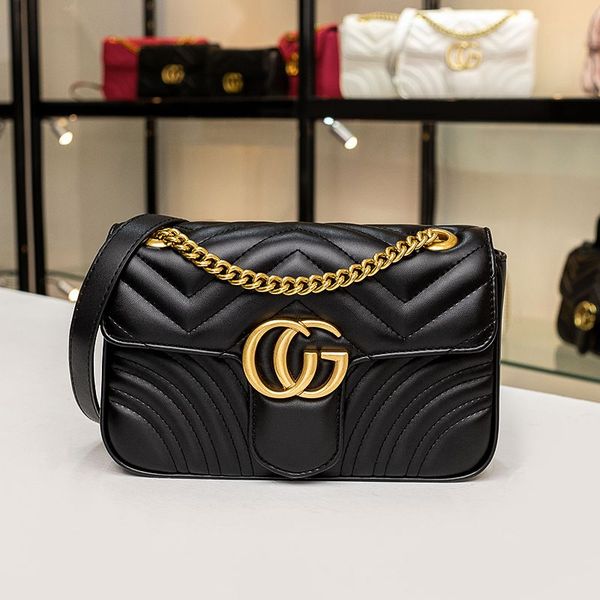 

designer bags womens bag handbag gg handbags classic leather heart gold chain genuine leather shoulder diagonal crossbody bags