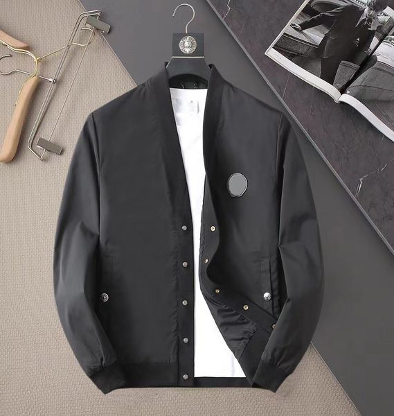 

brand designer men's windbreaker jacket 2022 autumn and winter new style zipper long sleeve coat fashion printing casual loose size s-3, Black;brown