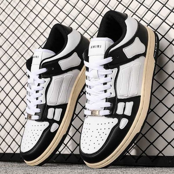 

dress shoes designer sneakers fashion brand amirs summer autumn men women breathable bone shoe low board casual sneaker, Black