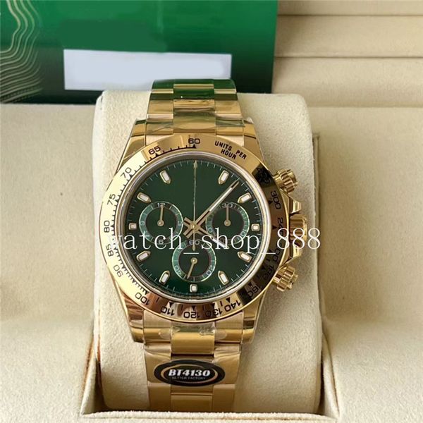 

bt wristwatches 40mm cosmograph black dial 12.2mm thickness 904l box papers ceramic chronograph working cal. cal.4130 full set mens watch116, Slivery;brown