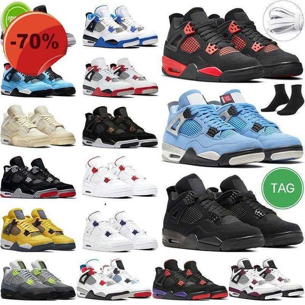 

2022 red thunder 4s basketball shoes men women sail 4 university blue black cat infrared fire red royalty 85 georgetown outdoor trainer
