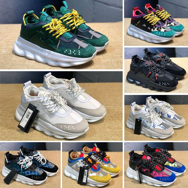 

2022 men women italy reflective height chain reaction sneakers casual shoes leaopard floral triple black white multi-color suede red yellow