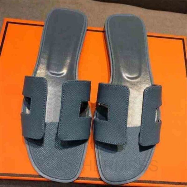

designer herme slippers h slipper fasion womens leater oran clot izmir woman slip footwear beac luxury bracele agnv, Black
