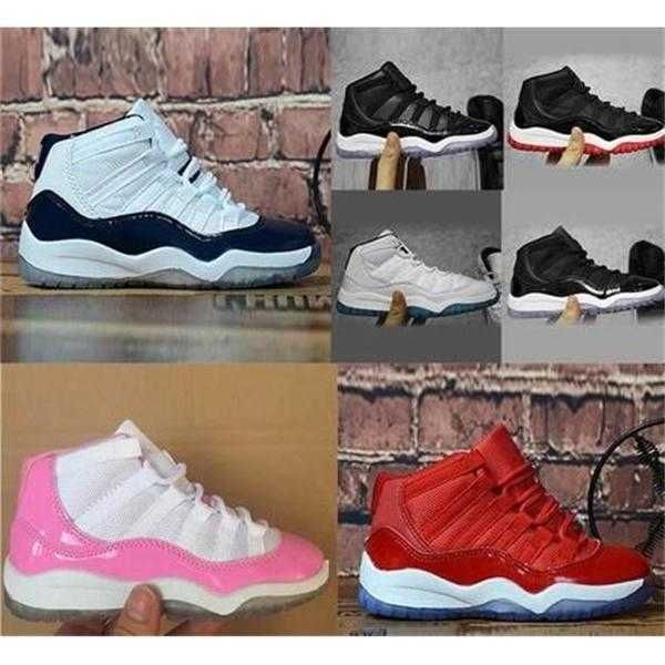 

xi 11s kids basketball shoes gym red infant children toddler gamma blue concord 11 trainers boy girl tn sneakers space jam child kidsg83b, Black