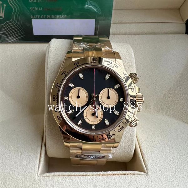 

bt wristwatches 40mm cosmograph black dial 12.2mm thickness 904l box papers ceramic chronograph working cal. cal.4130 full set mens watch116, Slivery;brown