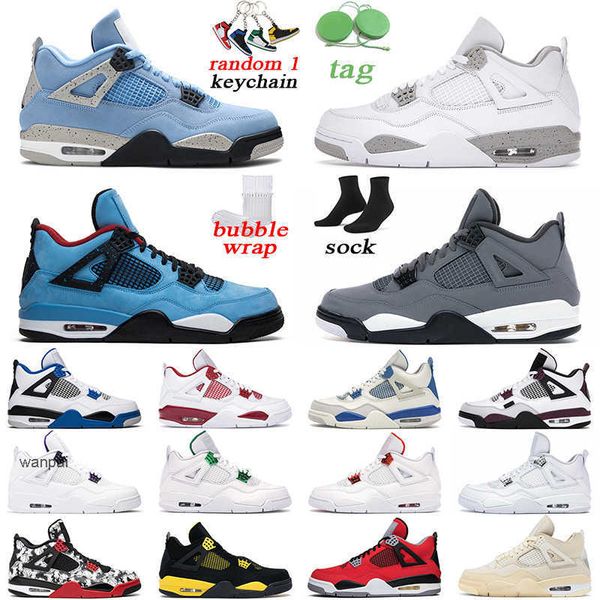 

4 cactus jack mens basketball shoes 4s black cat university blue fire red white oreo men trainer s air jordas jorden shoe