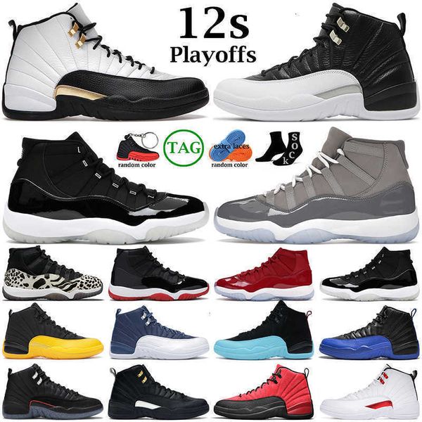 

mens basketball shoes 12s 12 offs royalty taxi utility grind game 11s cool grey bred concord legend blue bright citrus 11 men women, Black