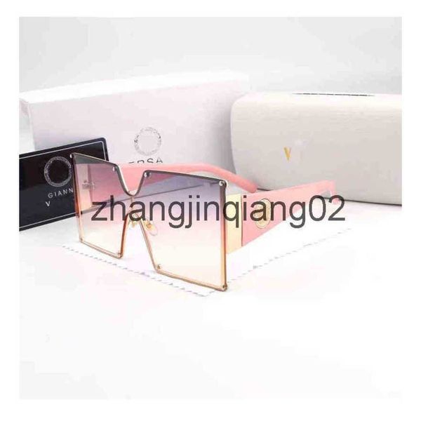 

designer versage sunglass cycle luxurious fashion woman mens large frame retro trend vintage baseball sport summer medussa sun glasses, White;black
