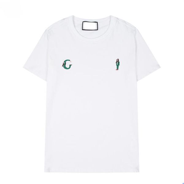 

2021 fashion 100% cotton mens tee summer print cartoon t shirt women ladies short-sleeved round neck t-shirts man tees#11259e, White;black