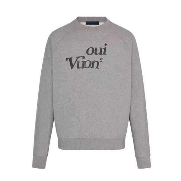 

20ss classic letter printed sweatshirt men women fashion simple casual pullover high street crewneck sweater long sleeve hoodies h206m, Black