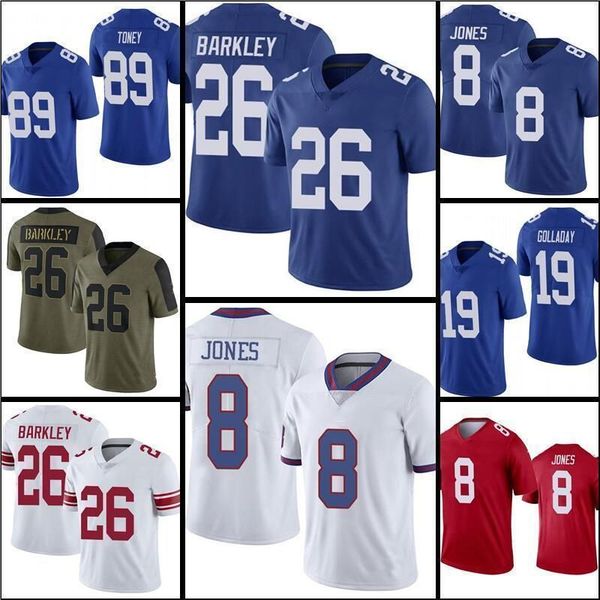 

jersey 26 saquon barkley''nfl''jersey 19 kenny golladay 89 kadarius toney football 8 daniel jones 92 michael strahan 56, Black;red