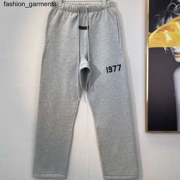 

designer flocked straight sports pants essential casual pants men's women's pants, Black
