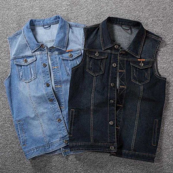 

Men's Vests Plus Size 8xl 7xl 6xl 5xl Cotton Jeans Sleeveless Jacket Men Denim Male Cowboy Outdoors Waistcoat, Light blue