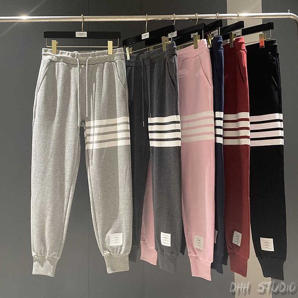 

2022 new men's and women's pants sweatpants fashion designer brand tb.thom spring toilet lovers loose sports four bar casual trous, Black