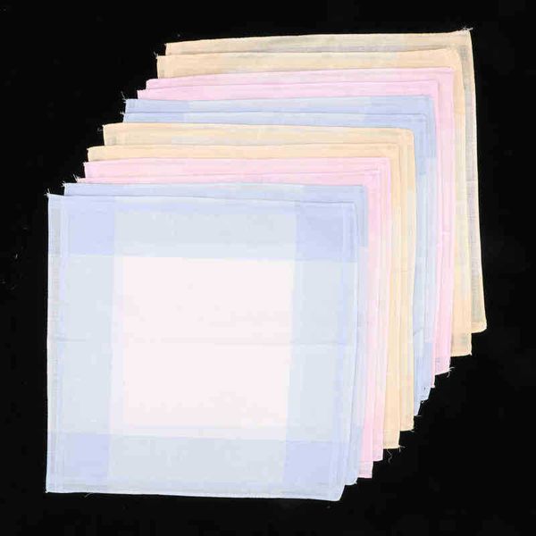 

12 piece of handkerchiefs cotton handkerchiefs fabric handkerchiefs 30x30 cm j220816, Blue;white