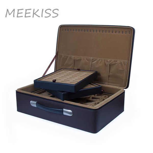 

jewelry boxes new storage display portable large-capacity l221021, Black;white
