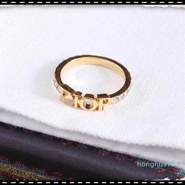 

fashion designer gold letter band rings bague for lady women party wedding lovers gift engagement jewelry with box3455435418822112, Silver