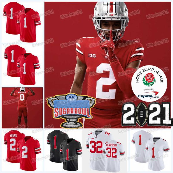 

custom ohio state buckeyes football jersey treveyon henderson ncaa college 2022 rose bowl j.k. dobbins chase young garrett wilson justin, Black