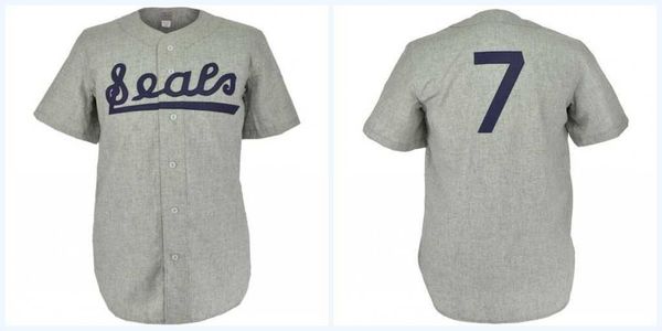 

san francisco seals 1957 road jersey any player or number stitch sewn all stitched baseball jerseys, Black