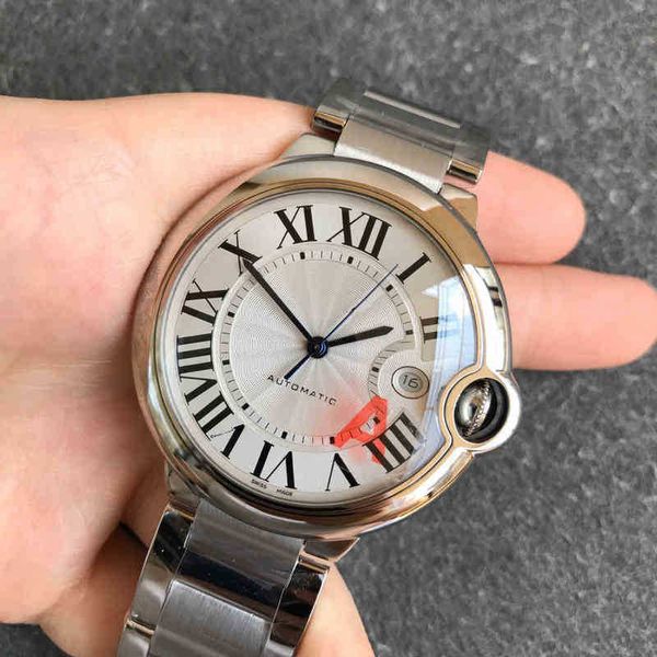 

v6 produces advertising blue 42mm men's leisure sports business automatic machinery watch, Slivery;black