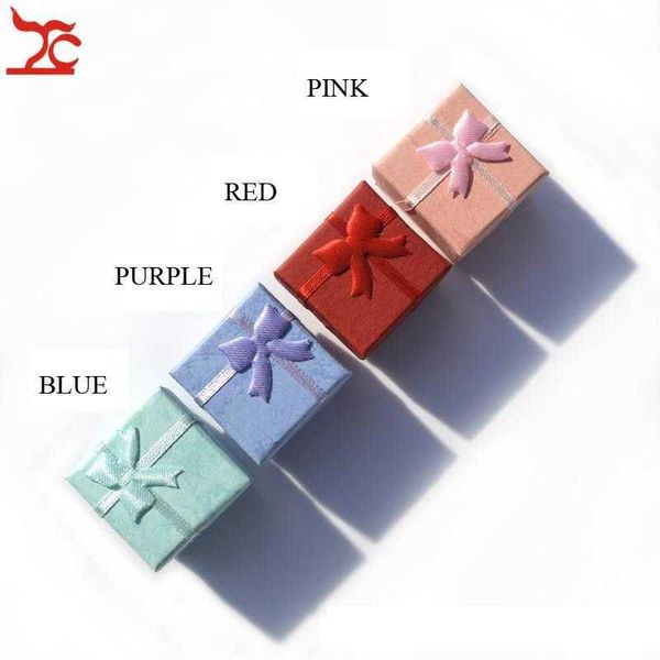 

jewelry boxes wholesale 48pcs/lot fashion multi colors rings gift packaging earrings holder case 4x4x3cm l221021, Black;white