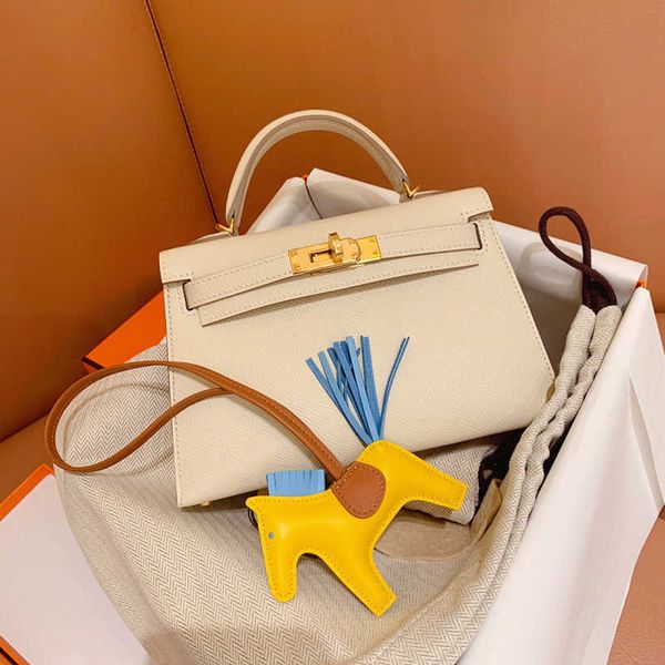

5a high designer quality 2022 new mini second generation kelies net red same mini cow leather epsom palm print hand shoulder