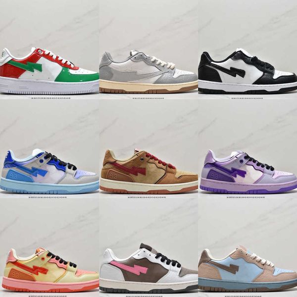

bapesta bapestas baped sta casual shoes sk8 men women low running shoes black white panda pastel green blue suede pink trainers outdoor spor