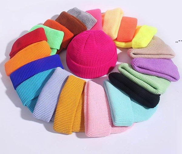 

beanie winter knitted hats plain blank hip hop skull caps candy color sports windproof warm knit headgear wool crochet by sea gwb16558, Blue;gray