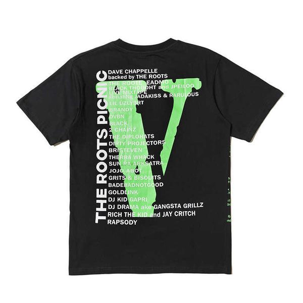 

men's t-shirts fashion brand fluorescent green letter hip hop street men's and women's casual round neck short sleeve, White;black