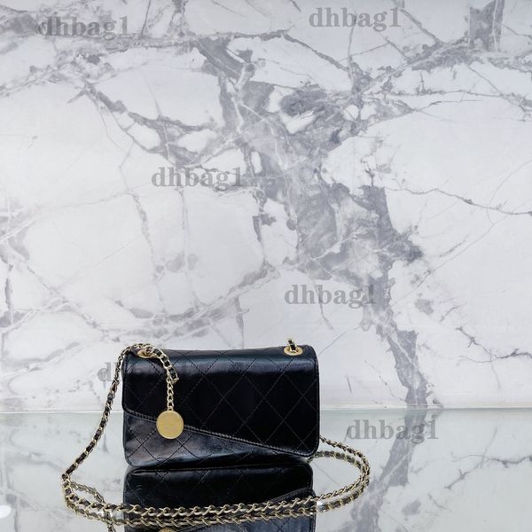 

classical gold flap oblique clamshell bag original hardware chain genuine leather bkack luxury artwork shoulder crossbody casual coin purse