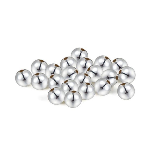 

silver color plated smooth round metal spacer loose beads 2/2.4/3/4/5/6mm jewelry making supplies wholesale, Black