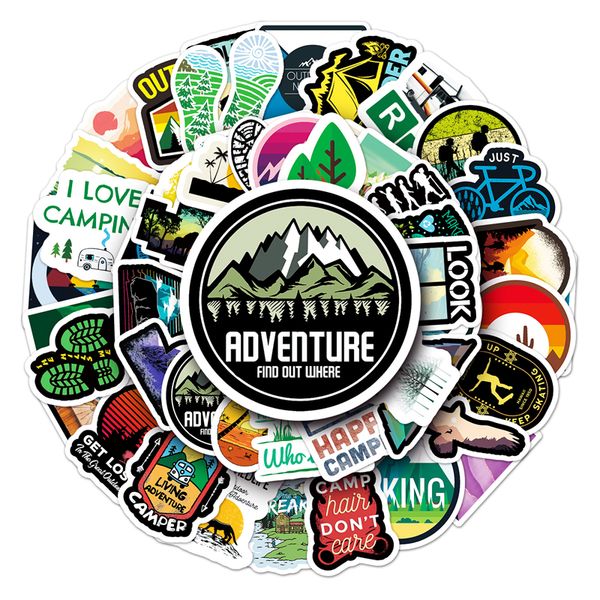 

50pcs ins style outdoor landscape stickers aesthetic california decals sticker to diy luggage lapbike skateboard phone car tz-hw97b