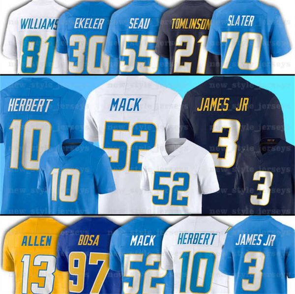 

justin herbert jersey tees custom los angeles''chargers''mens khalil mack joey bosa keenan allen austin ekeler elite jun, Black