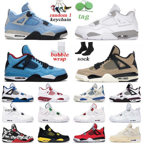 

4 cactus jack mens basketball shoes 4s black cat university blue white oreo sa air jordas jorden shoe